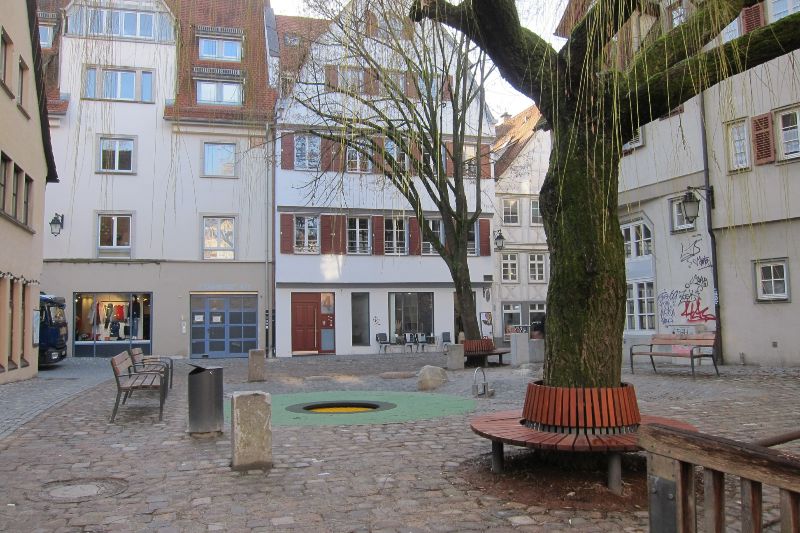 Tübingen Altstadt - Bäume als Stadtmöbel