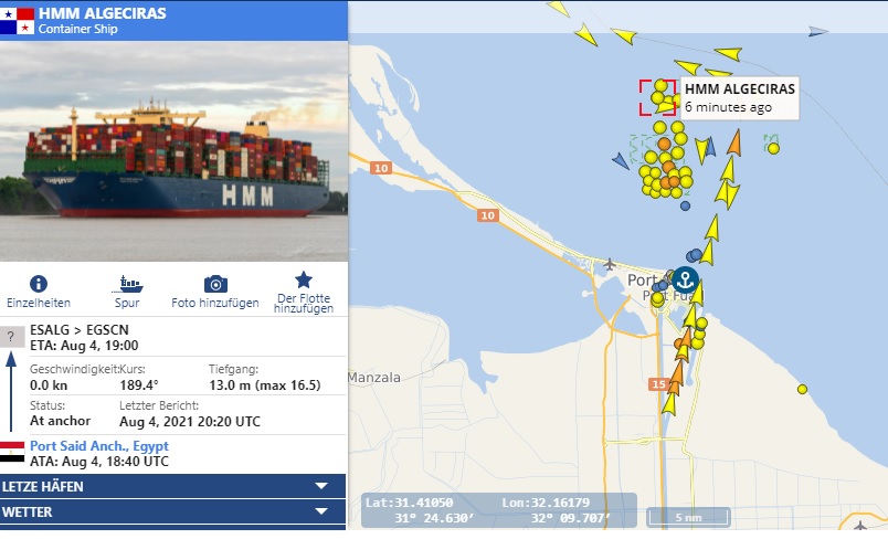 HMM Algeciras Containership